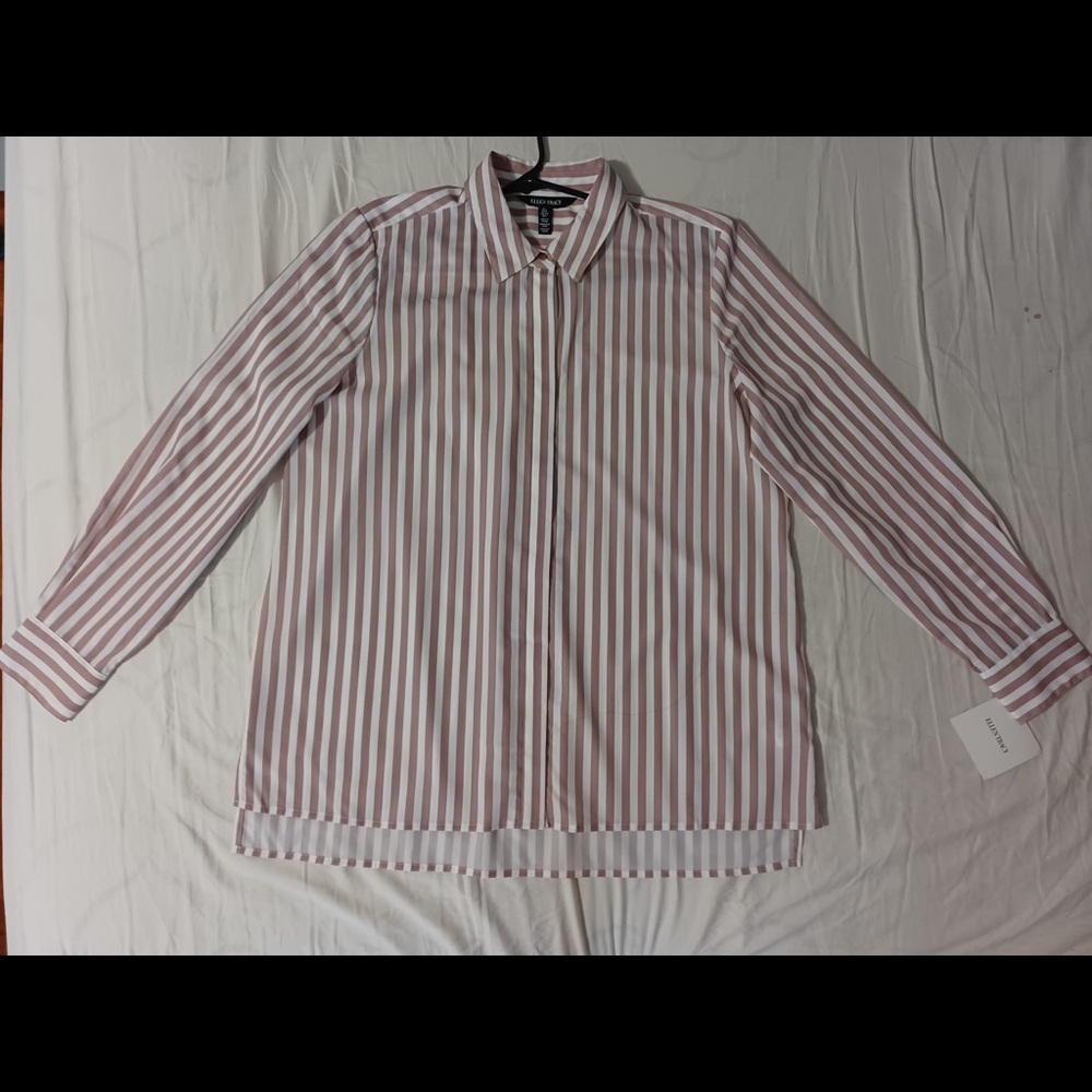 ELLEN TRACY Color white and brown, size L, brand new